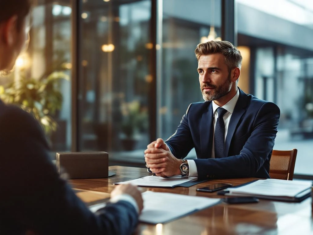 Hypotheekadviseur en klant schudden handen tijdens zakelijke bespreking met hypotheekdocumenten op tafel